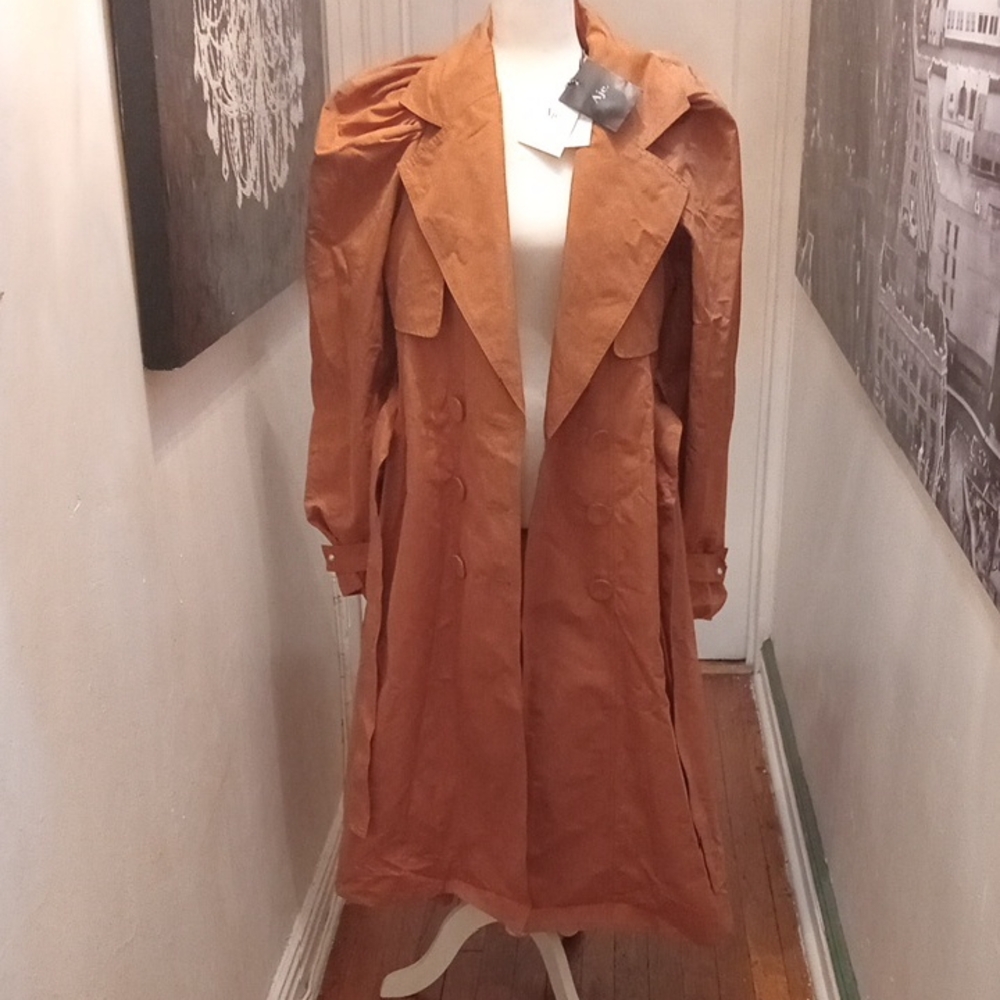 Aje Rust Trench Coat
